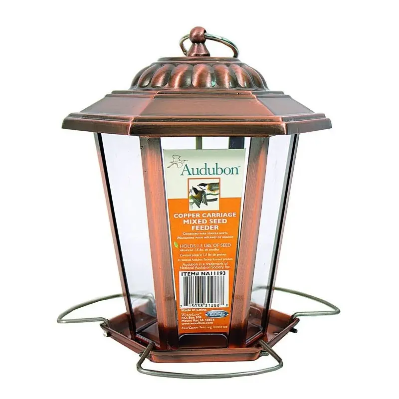 Audubon Carriage Lantern Feeder 1.5LbCap Copper
