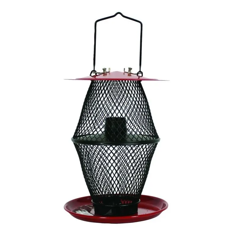 Sunflower Lantern Feeder with Tray 1.7lb Red/Blk