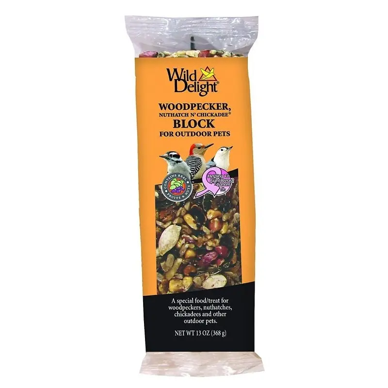 Wild Delight Woodpecker N Chickadee Block 13oz