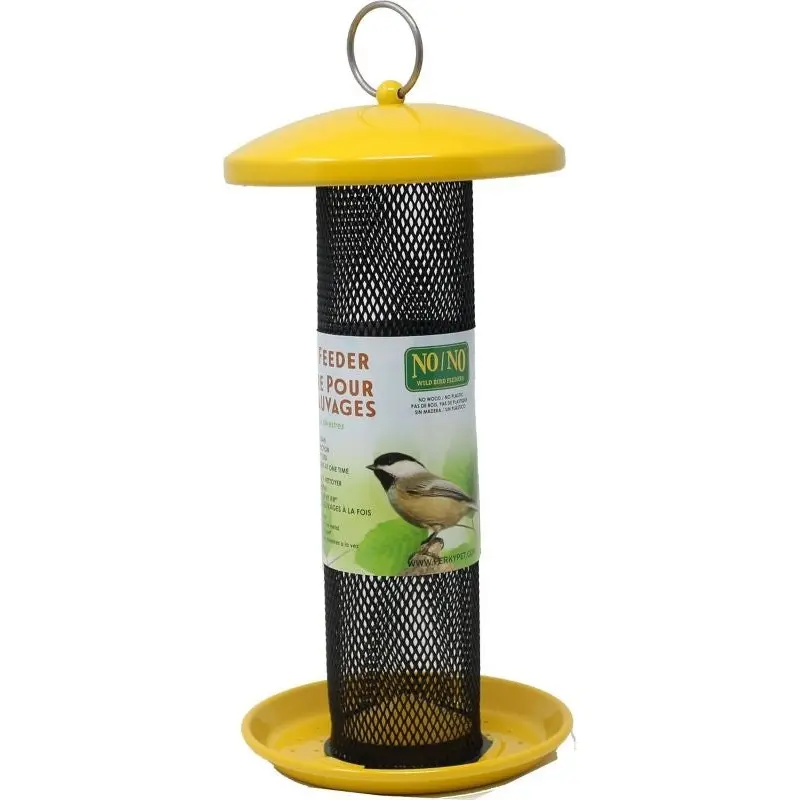 No/No Finch Shorty Bird Feeder Yellow