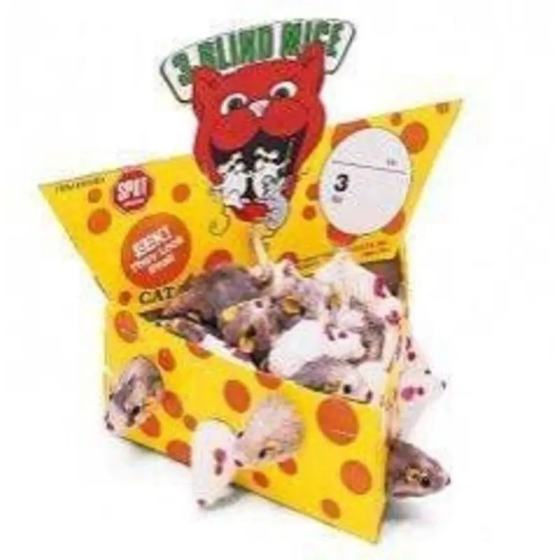 SPOT Plush Mice Cheesebox Cat Toy 24-Pack