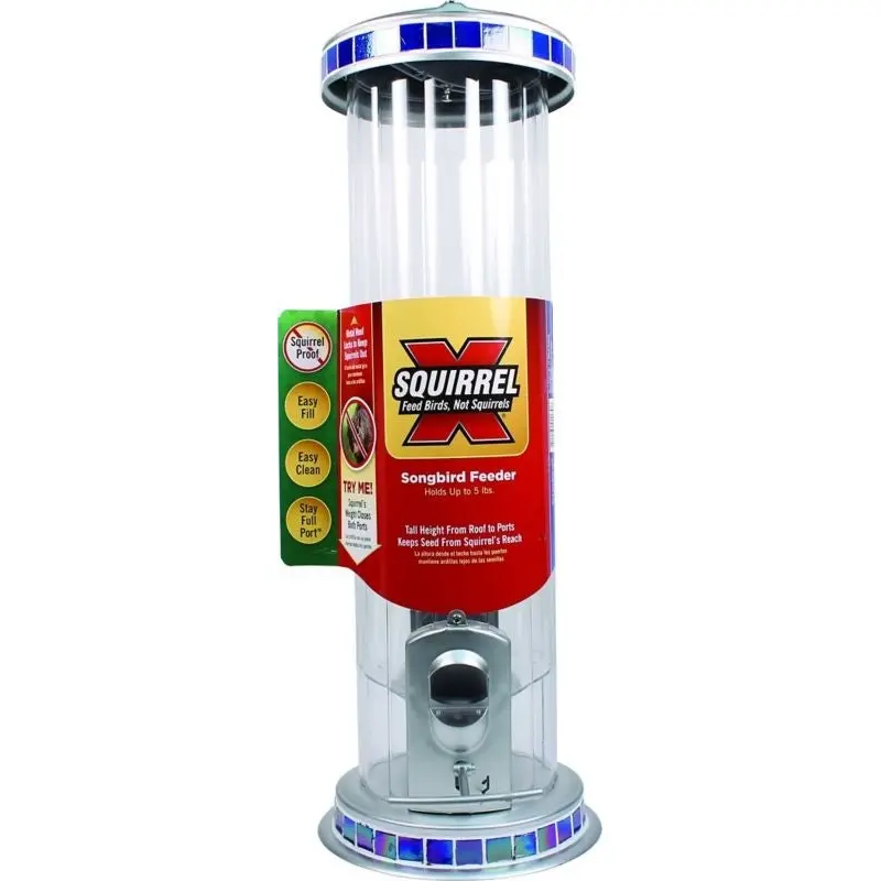 Squirrel Proof Songbird Feeder 4.2Lb Blue Tile