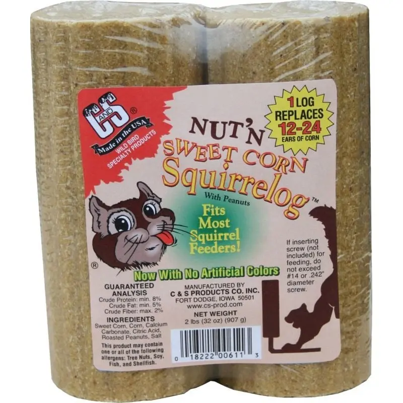 CS Nut N Sweet Corn Squirrelog 32 oz
