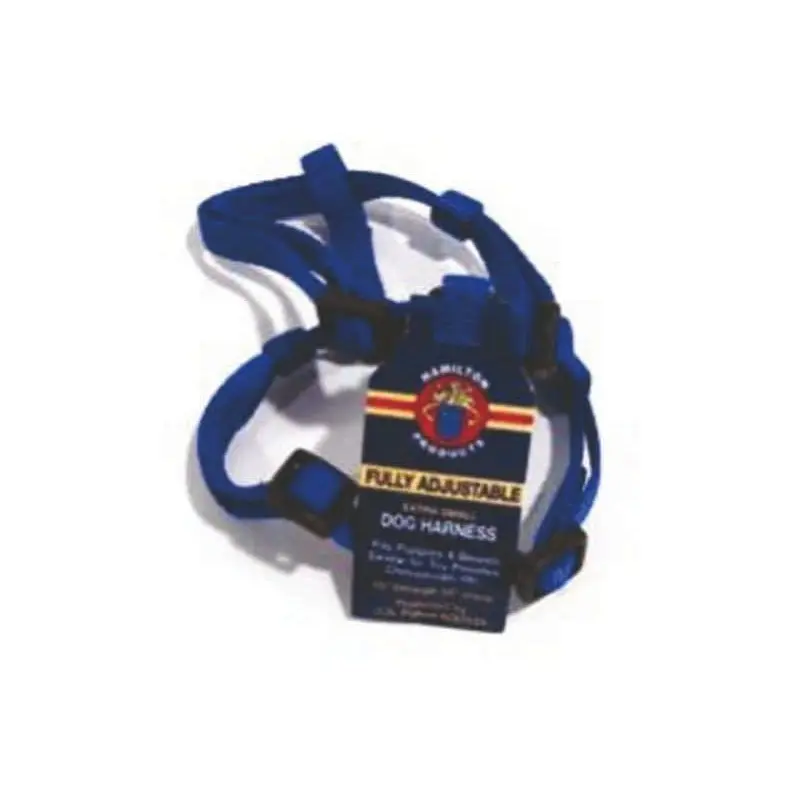Adjustable Comfort Dog Harness 3/8X10-16 Blue