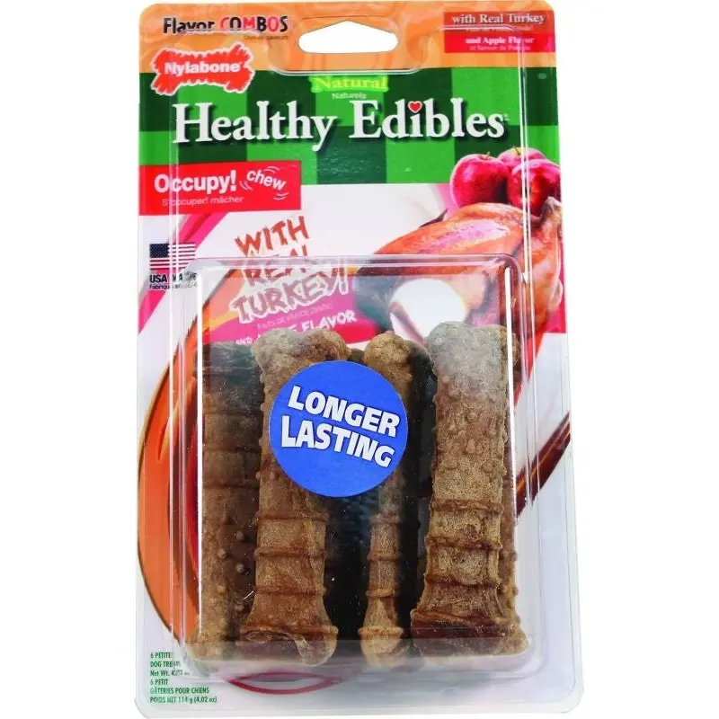 Nylabone Healthy Edibles Combo Trk / Apple Reg 4Pk