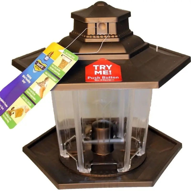 Surefill Hanging Plastic Lantern Feeder Bronze