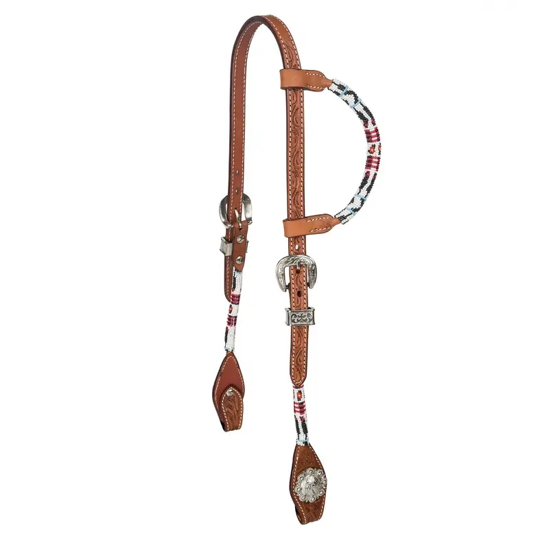 Tabelo Rawhide Trim One-Ear Headstall Chestnut