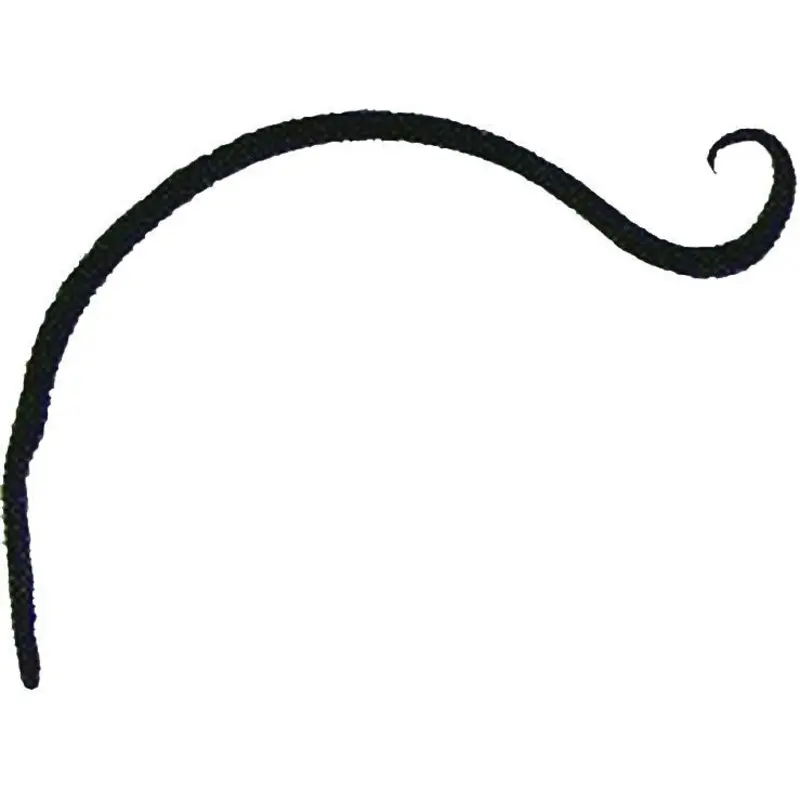 Hookery Curved Hanger Upturn Hook 9in Black