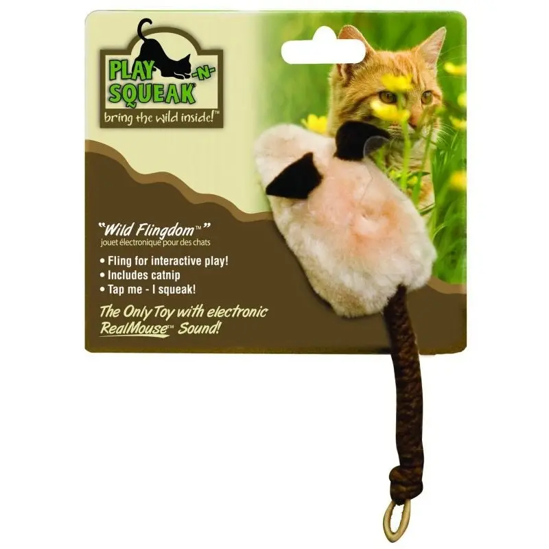 Play N Squeak Wild Flingdom Mouse Cat Toy