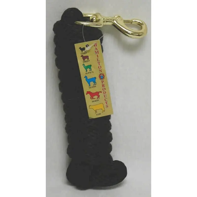 Rope Lead With Bolt For Dogs 10Ft Black