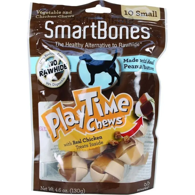 SmartBones PlayTime Dog Chews Peanut Butter