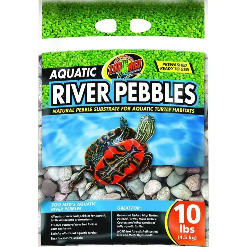 Zoo Med Aquatic River Pebbles 10 Lb