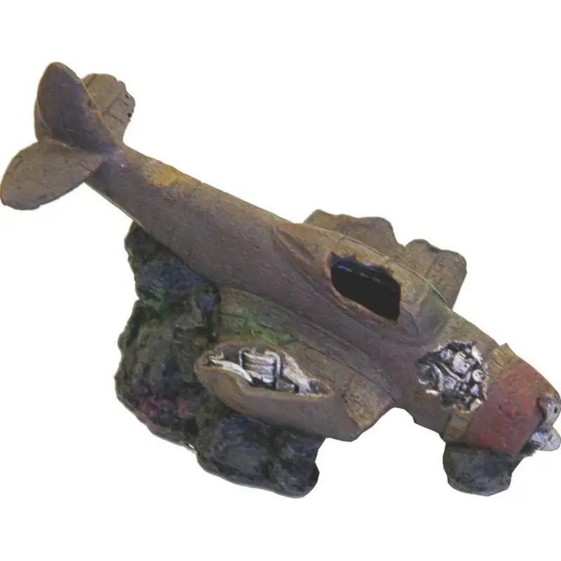 Blue Ribbon Sunken WWII Plane with Cave Ornament