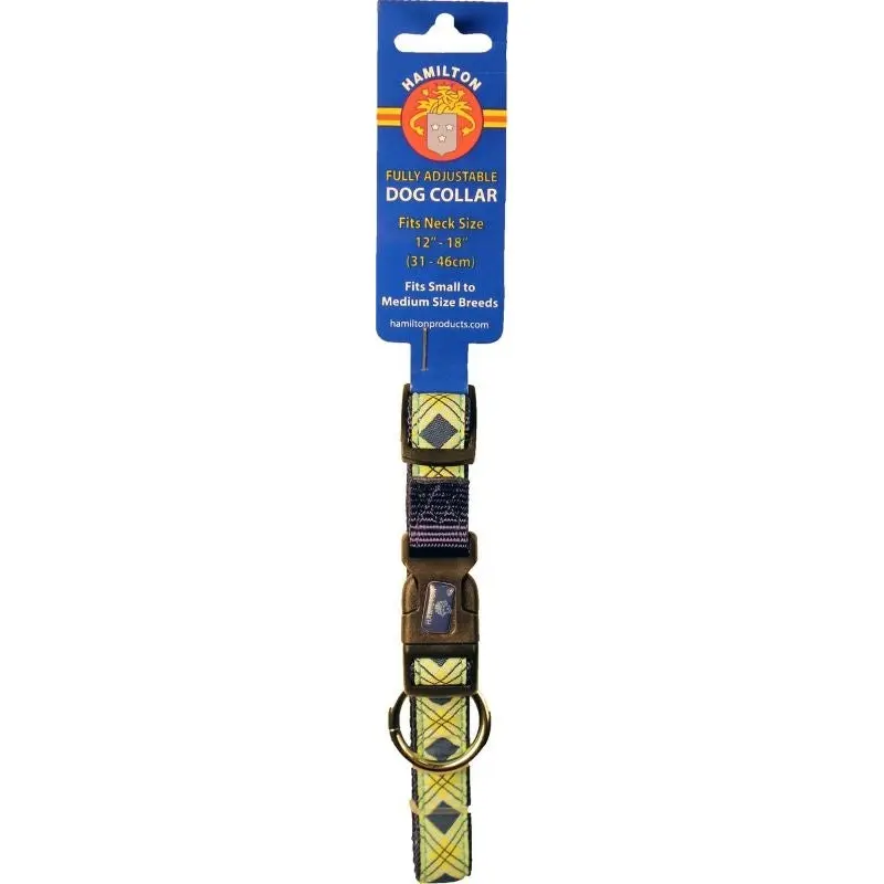 Ribbon Overlay Adjustable Dog Collar 5/8x12-18 Blu