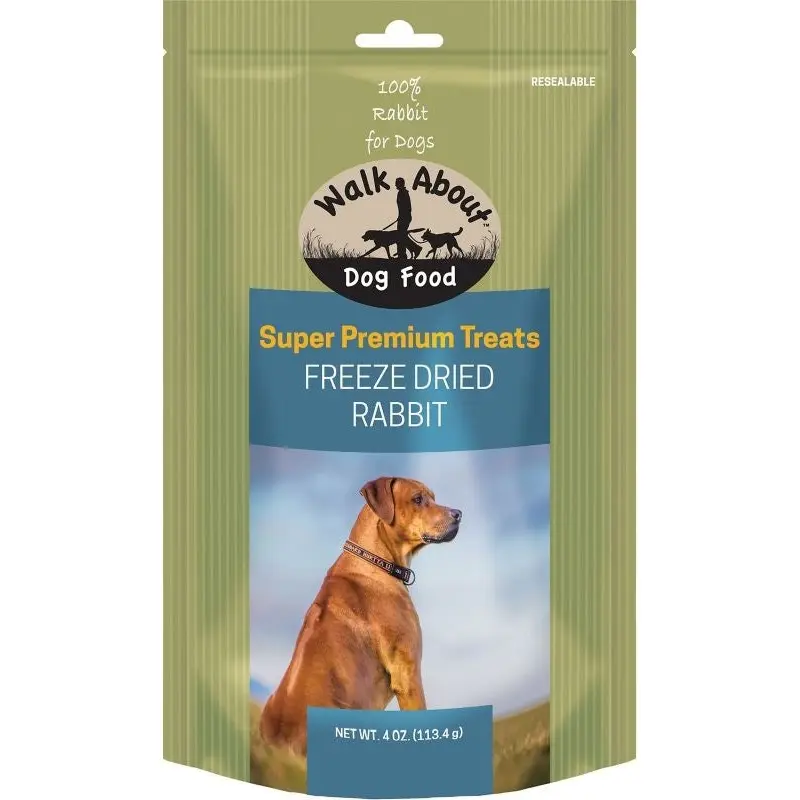 Walkabout Freeze Dried Dog Treats-Rabbit 4oz