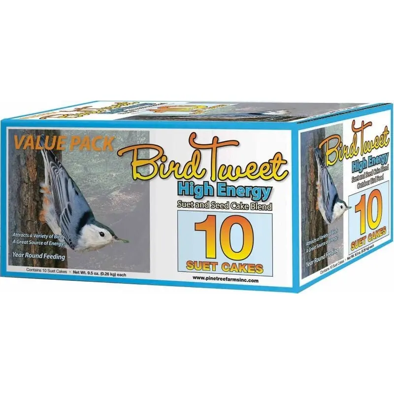 Bird Tweet Hi-Energy Suet 9.5oz/10Pk
