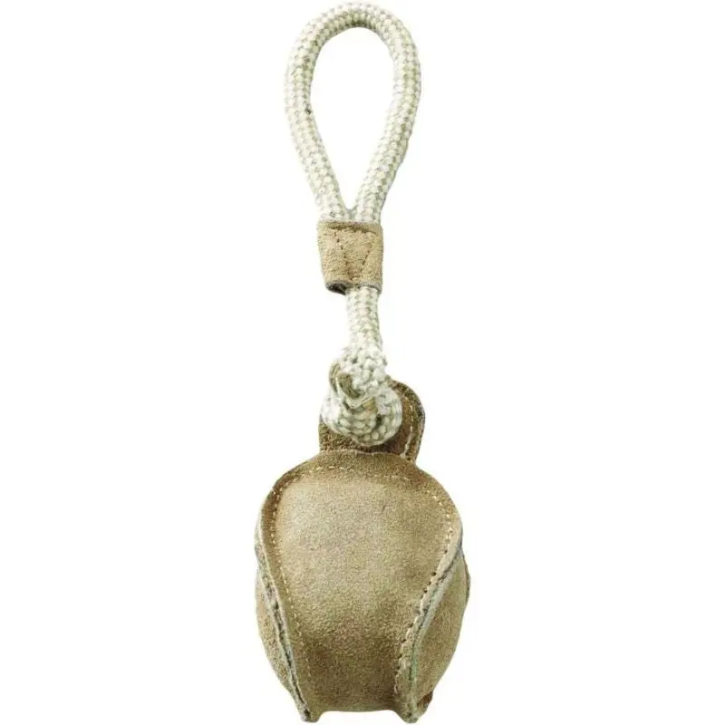 SPOT Dura-Fused Leather Baseball Tug Dog Toy