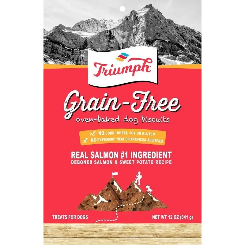Triumph Triumph Grain Free Dog Biscuit 12oz Salmon