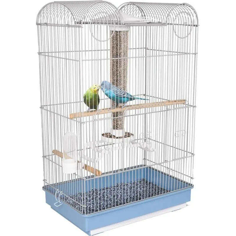 Bird Central Parakeet/Finch Cage Blue/White