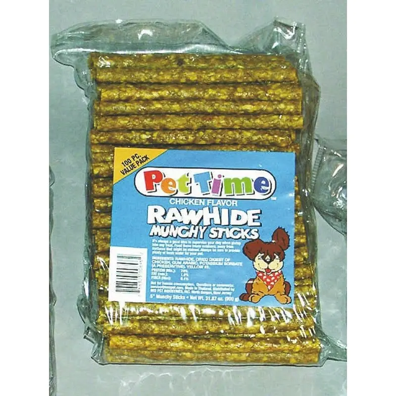 5 Inch Rawhide Munchy Sticks 100 Pack