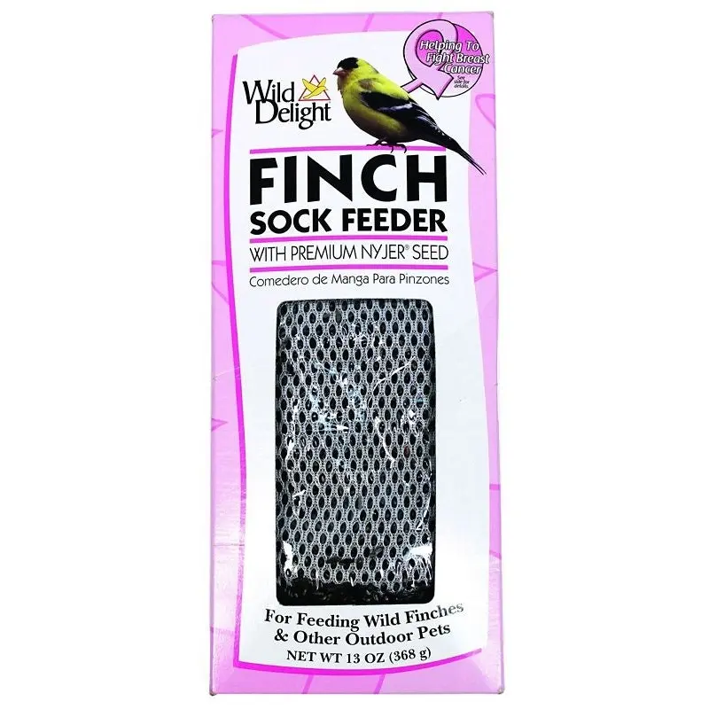 Wild Delight Pink Ribbon Finch Sock Feeder 13oz