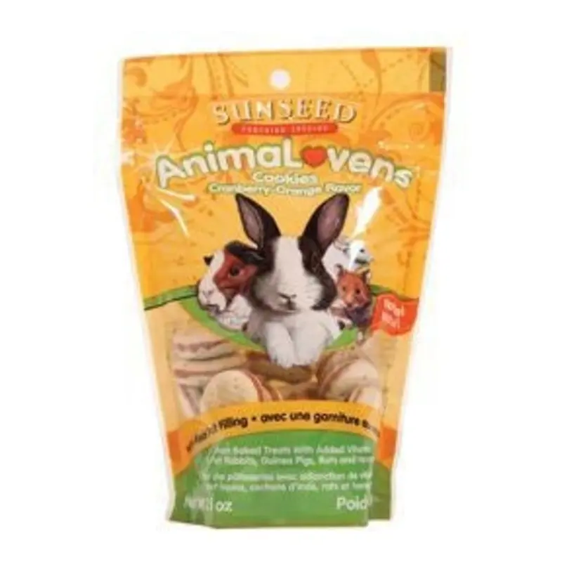 Sunseed Animalovens Cookies 3.5 oz. Cranberry-Orng