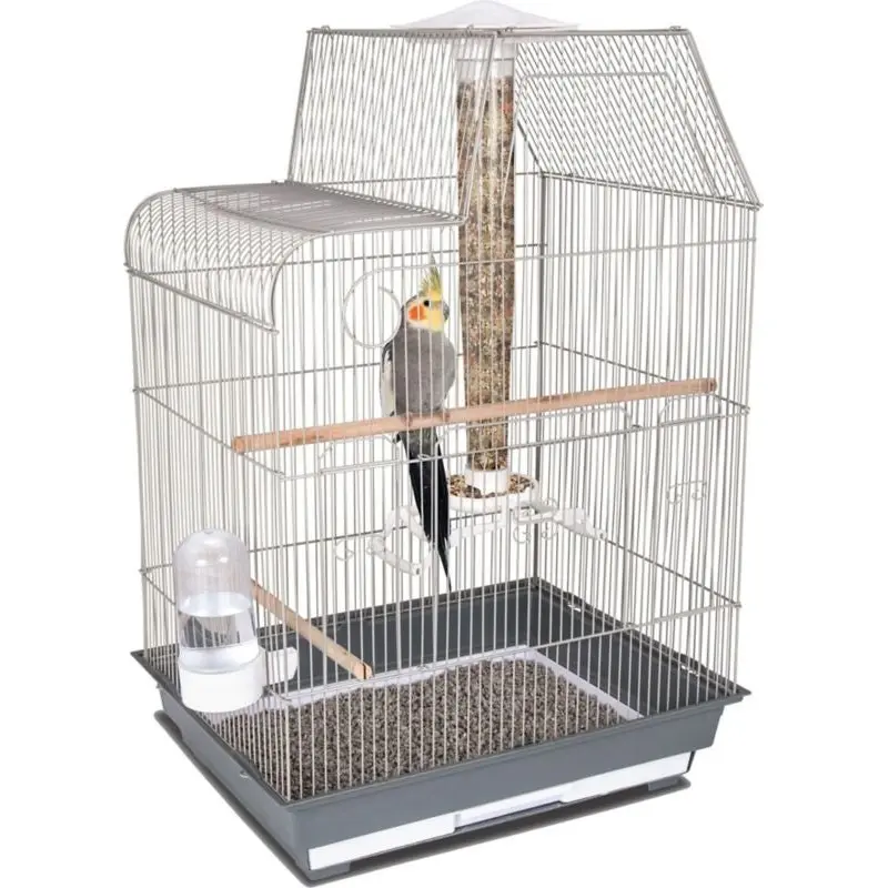 Bird Central Cockatiel/Conure Cage Gray/White