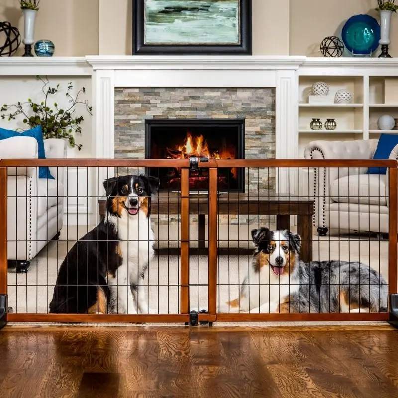 Carlson Pet Freestanding Extra Tall Wood Pet Gate