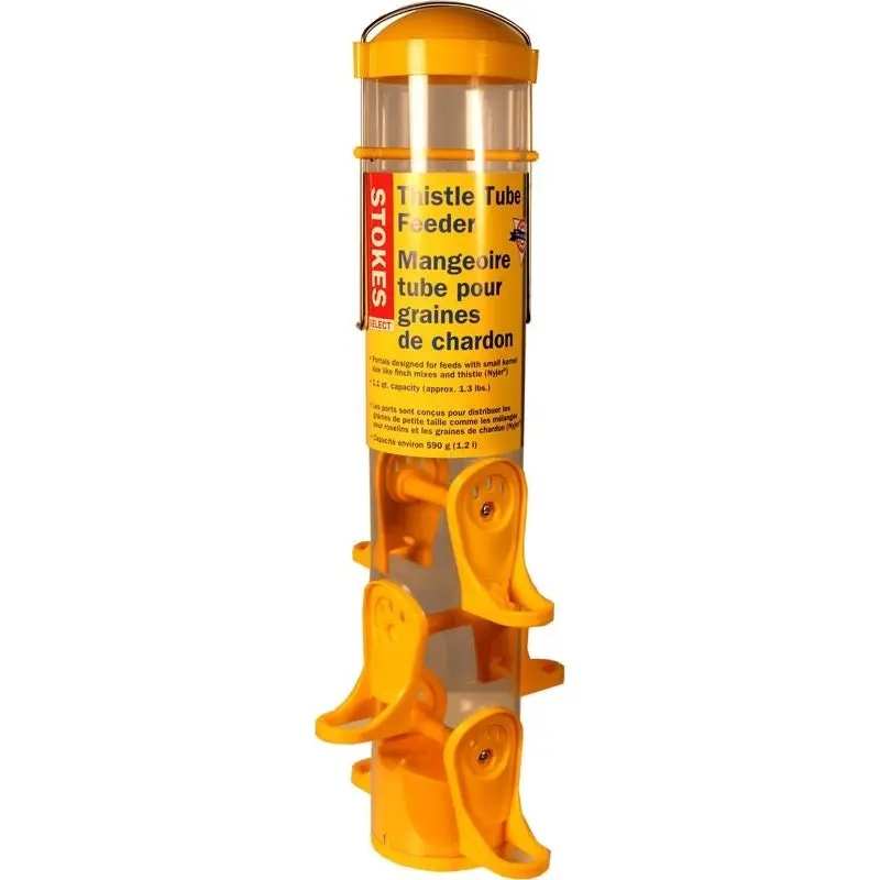 Stokes Thistle Seed Tube Feeder Yellow