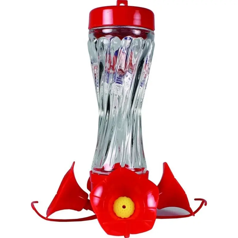 Audubon Swirled Glass Hummingbird Feeder 8oz