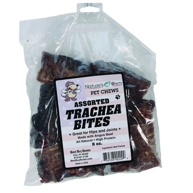 Natures Own Pet Chews Assorted Trachea Bites 8oz