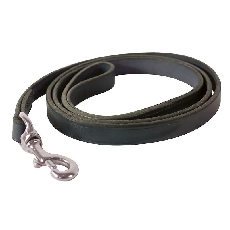 Perris Plain Leather Dog Leash X-Small Black