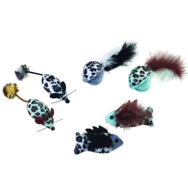 Spot Animal Print Rattle with Catnip 2 Pk
