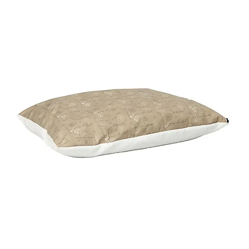Quiet Time Script Tan Pillow Dog Bed
