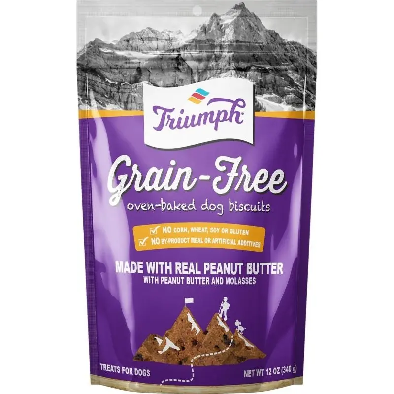 Triumph Grain Free Dog Biscuits 12oz Peanut Butter