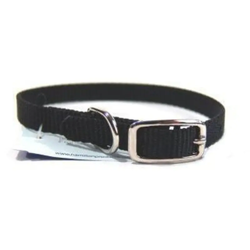 Single Thck Nyln Dlx Dg Collar 3/8 X12 Black