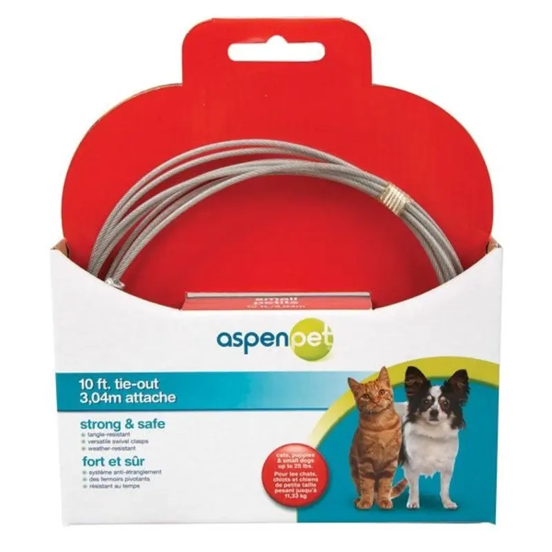 Small Tie Out 10 Feet for Dogs and Cats