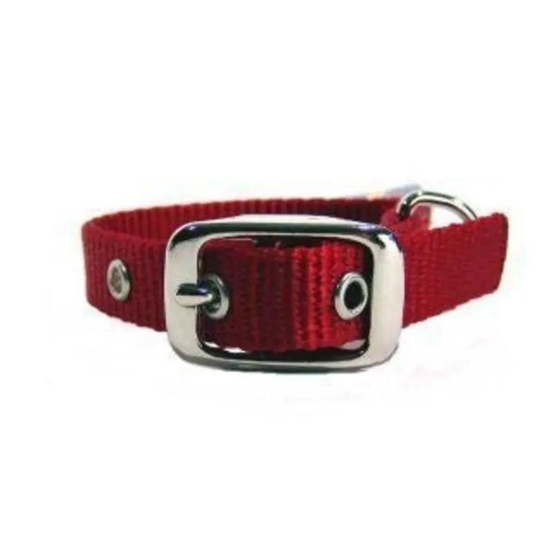 Single Thck Nyln Dlx Dg Collar 5/8 X12 Red