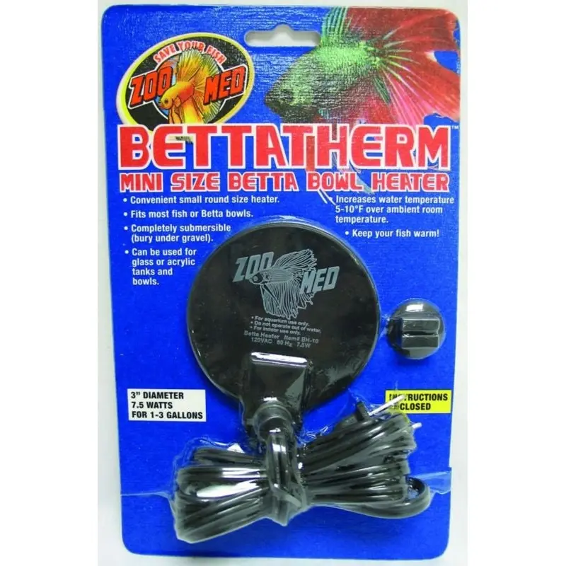 Zoo Med Bettatherm Betta Bowl Heater 7.5 Watt