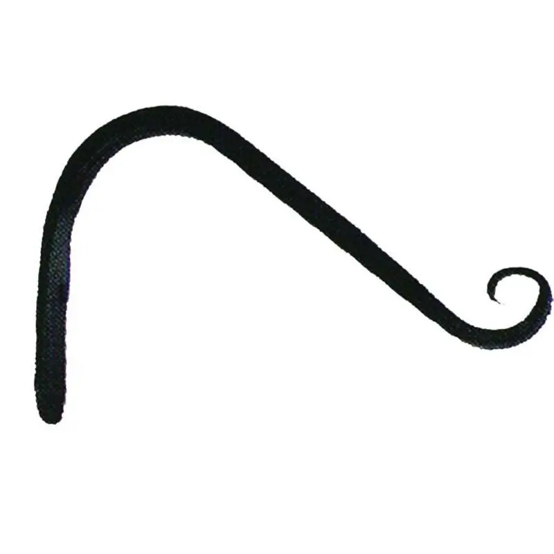 Hookery Curved Hanger Upturn Hook 12in Black
