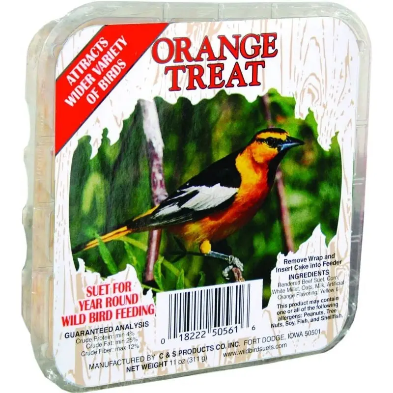 Cands Orange Treat Wild Bird Suet 11oz