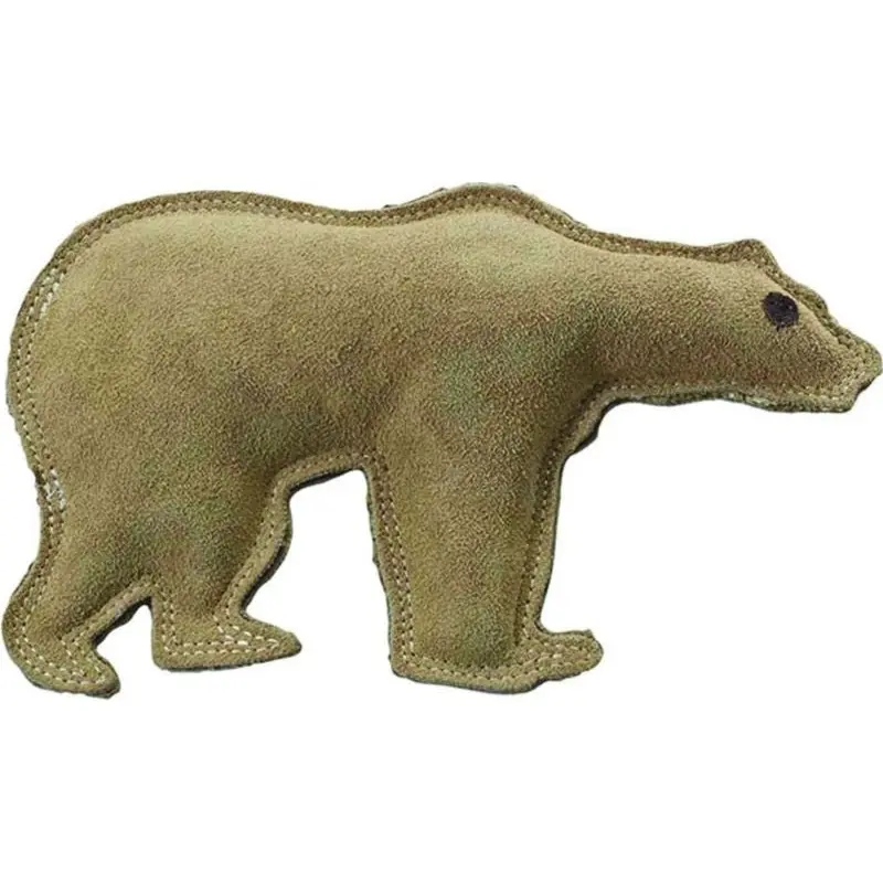 SPOT Dura-Fused Leather Bear Dog Toy