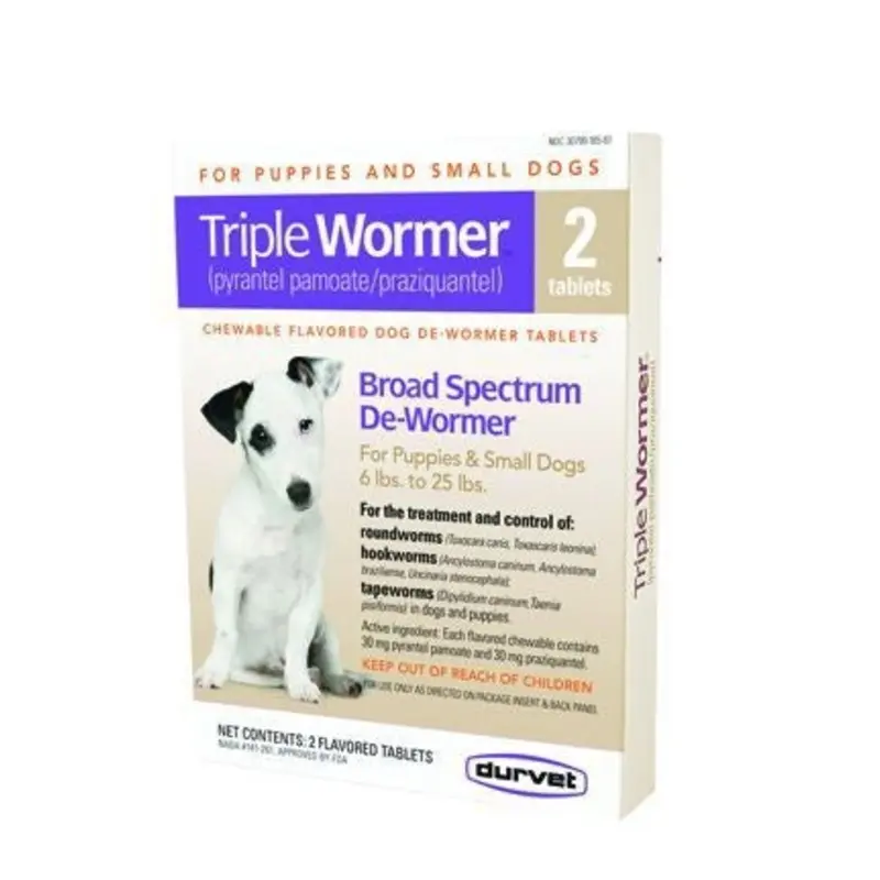 Triple Wormer For Puppies And Small Dog 2 ct Bk/Ye