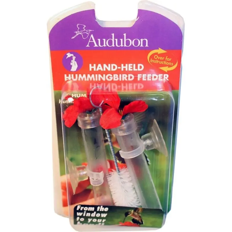 Audubon Hand Held Hummingbird Feeder Red Clear