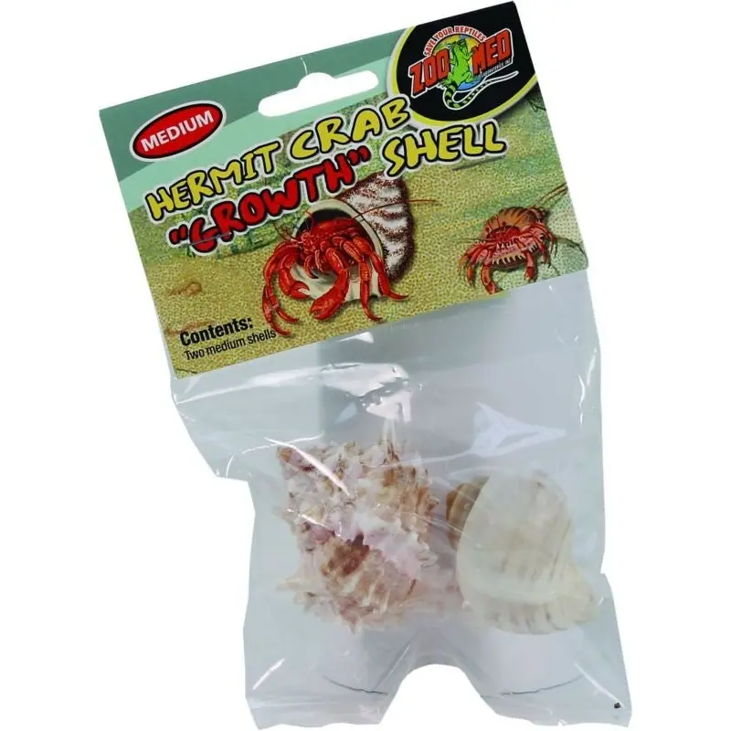 Zoo Med Hermit Crab Growth Shell M/2pk Natural