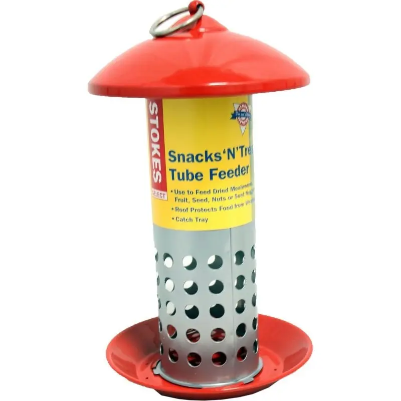 Stokes Snacksntreats Mealworm Tube Feeder Red