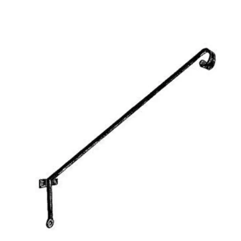 Fence And Deck Hook 1x0.25x4 Blk