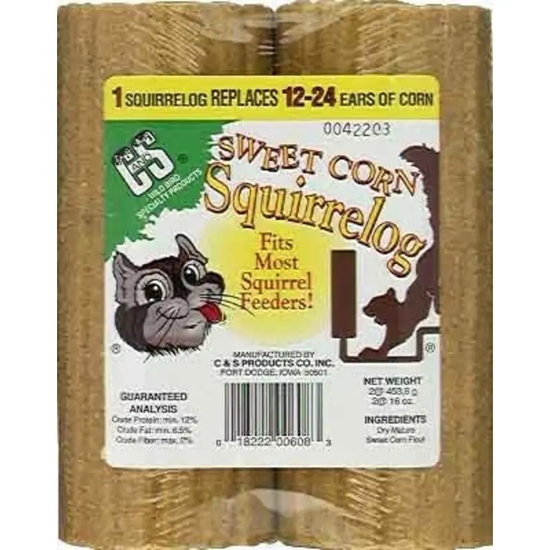 Sweet Corn Squirrel Log - 2 Pack