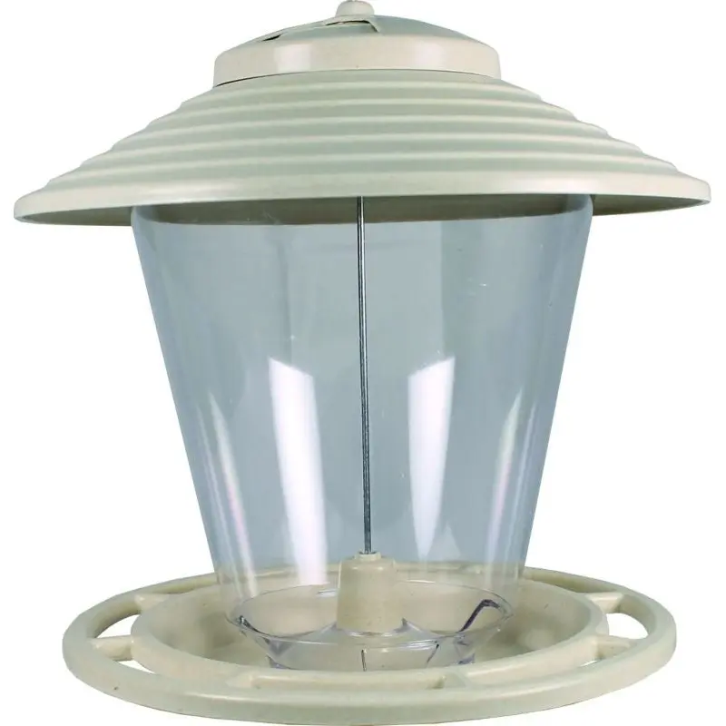 Audubon Premium Hopper Feeder 4Lb OffWhite/Clear