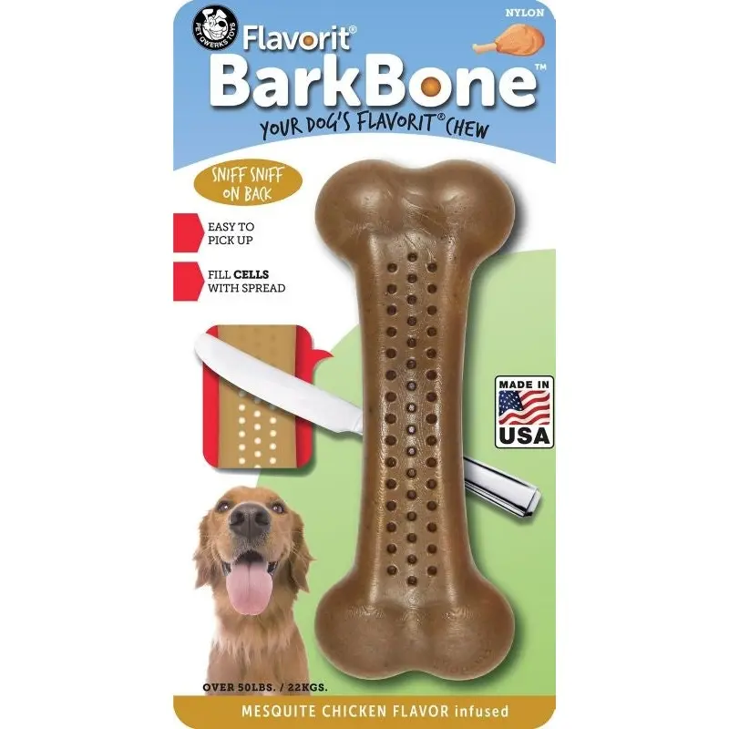 Barkbone Mesquite Flavored Nylon Bone LG Chicken